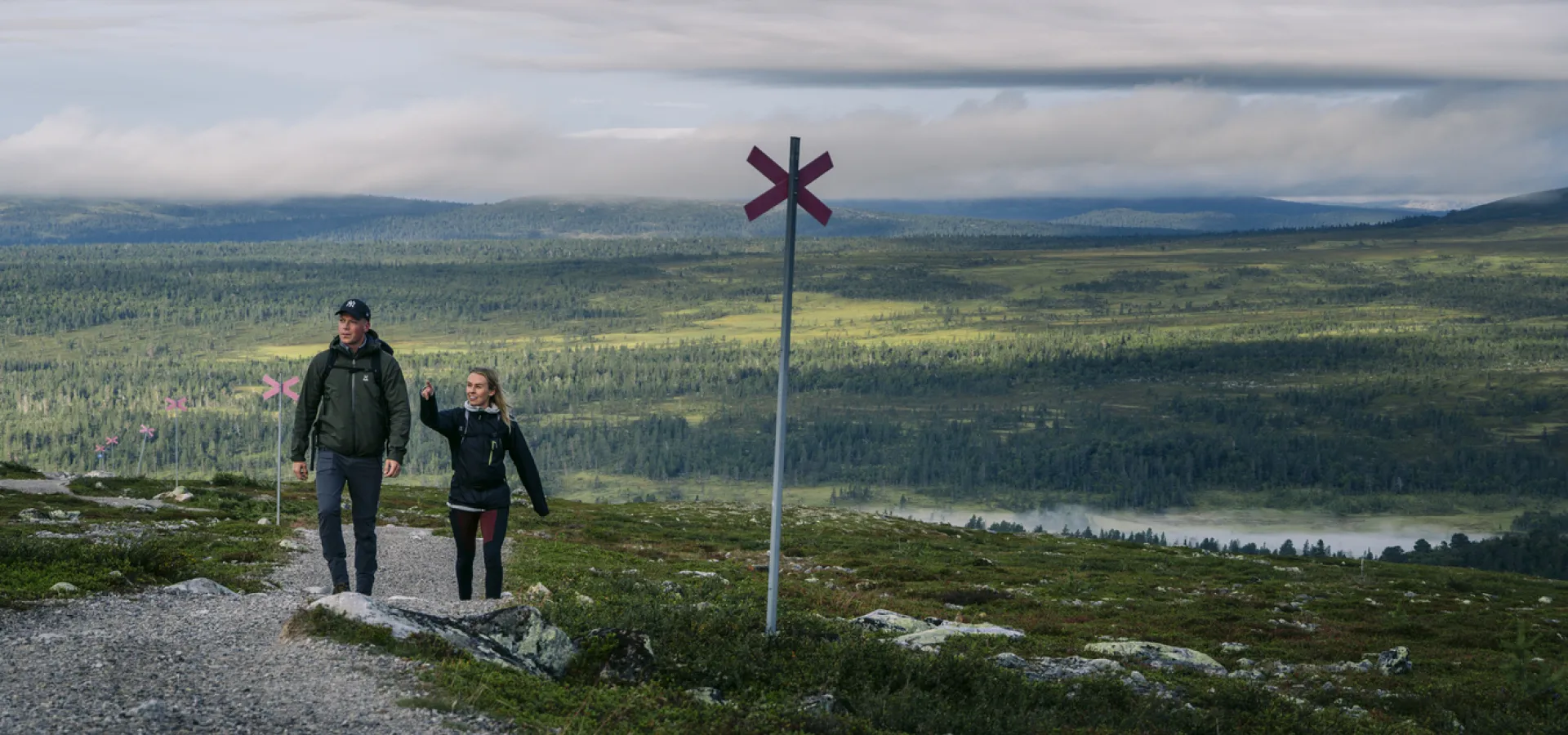 Vandrare på fjäll.