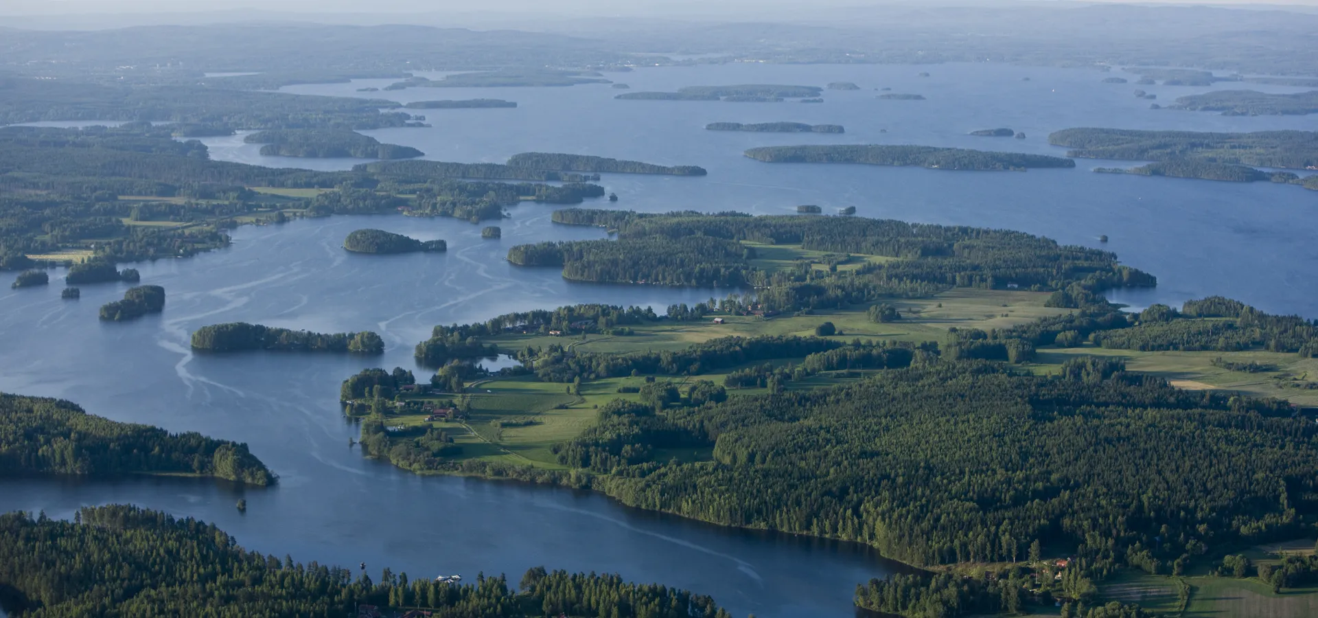 Överblick över Runn och alla dess öar.