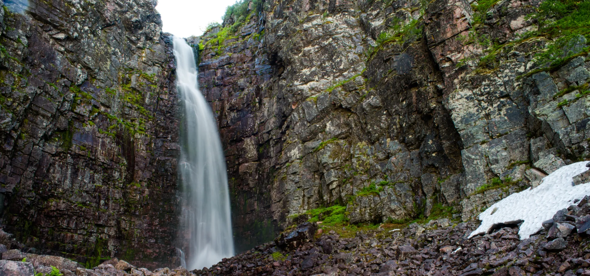 Vattenfallet Njupeskär på Fulufjällets Nationalpark.