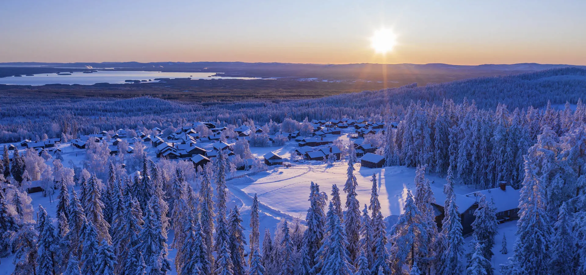 Vintervy över Fryksås.