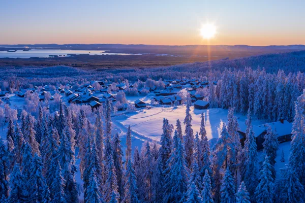 View over a Winter wonderland.