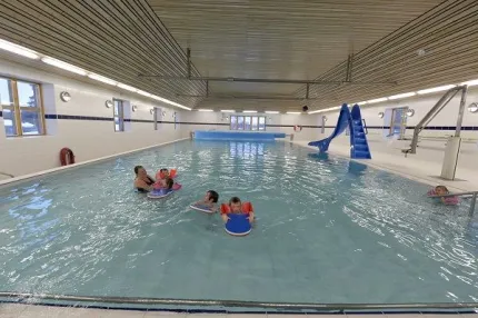 People bathing in a swimming pool