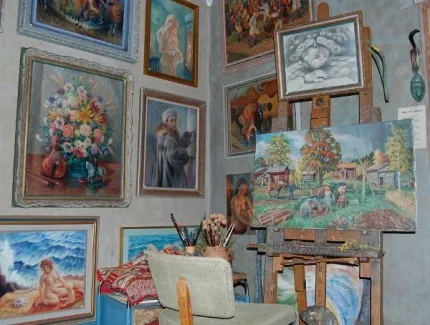 Several different paintings.