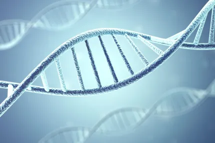 Bild på förstorat DNA.
