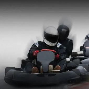 Two competing go-karts.