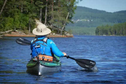 One who paddles a kayak.