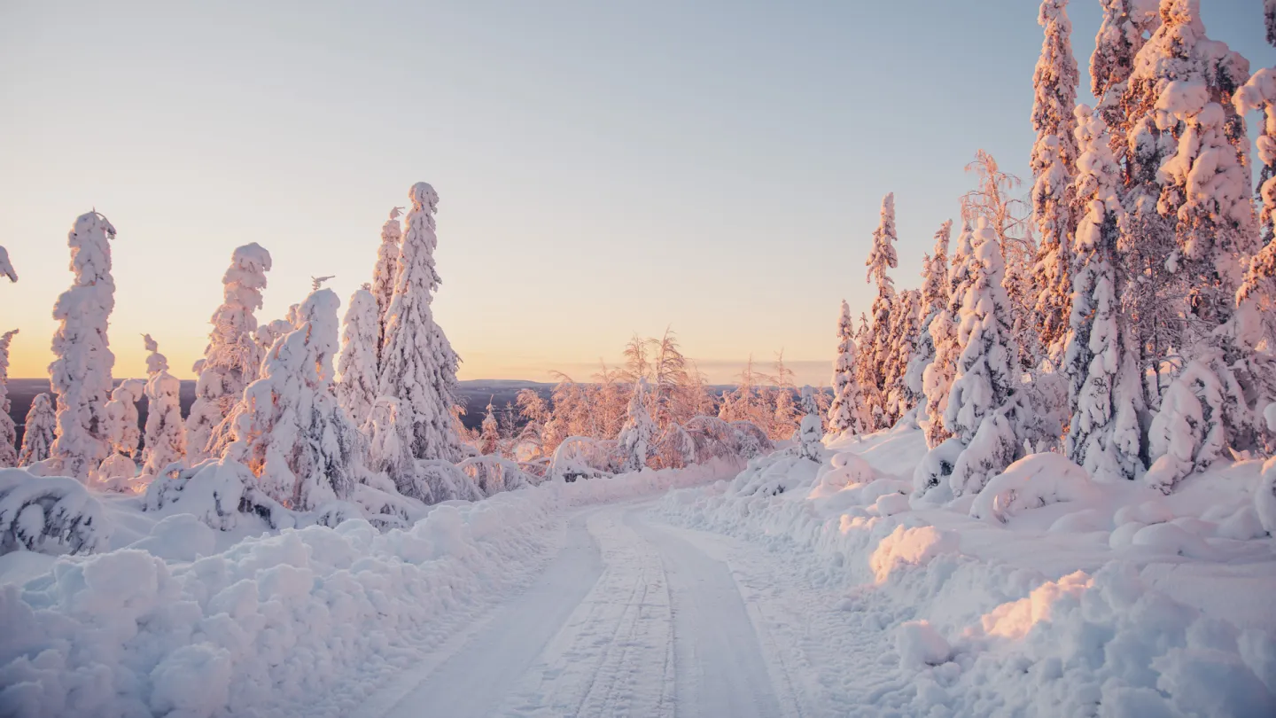 Vansbro i snö.