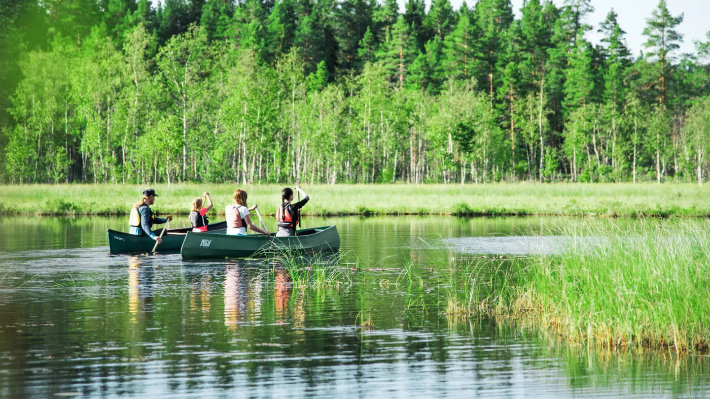 Kanoter i sjö