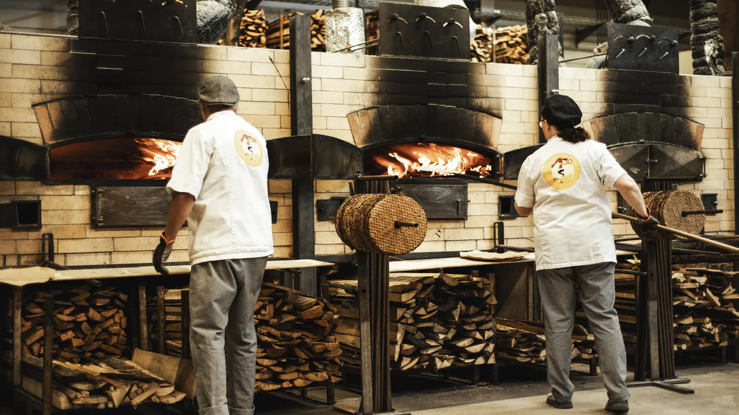 Bread is baked in ovens at Skedvi bread.