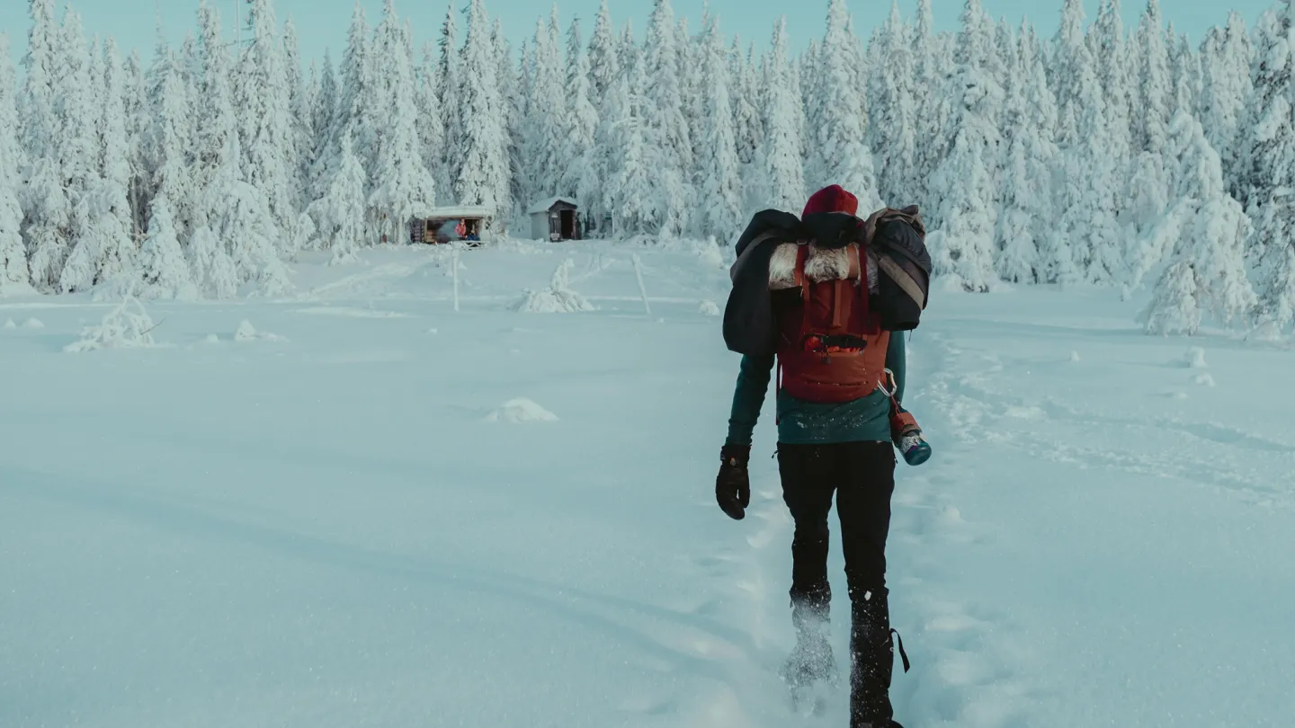 Snowshoe hiker.