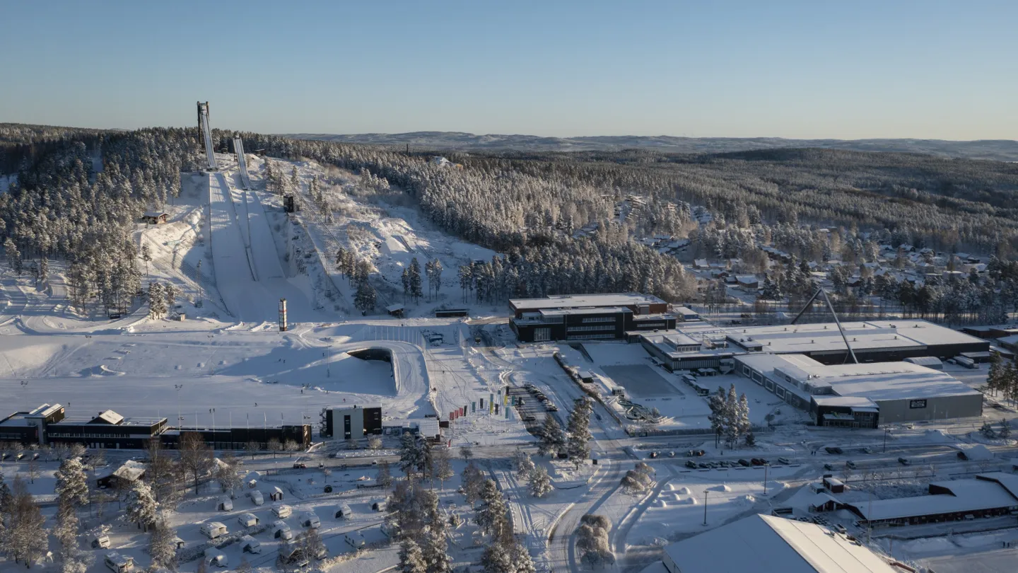 Vintervy över Falun.