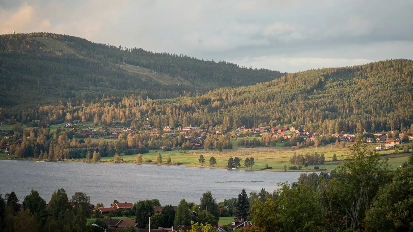 Vy över naturen i Leksand.